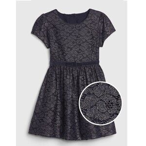 NEW Gap Baby Toddler Navy Dark Night Knee Length short Sleeve Formal Lacy Dress